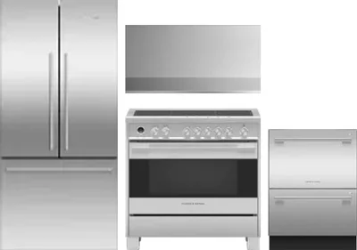 4 Piece Package Includes Refrigerator, Range, Hood And Dishwasher